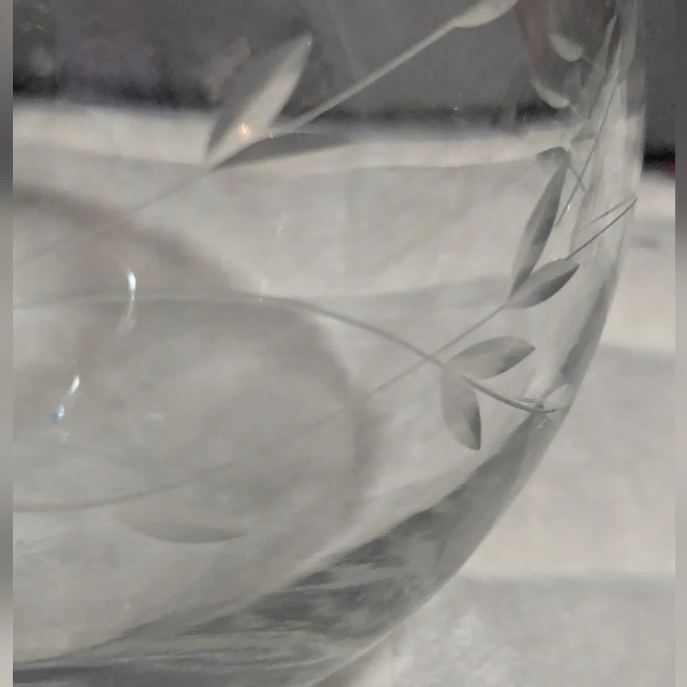 Princess House Heritage Cotton Ball / Candy Jar - Hand Blown Crystal. Vintage - Picture 4 of 9